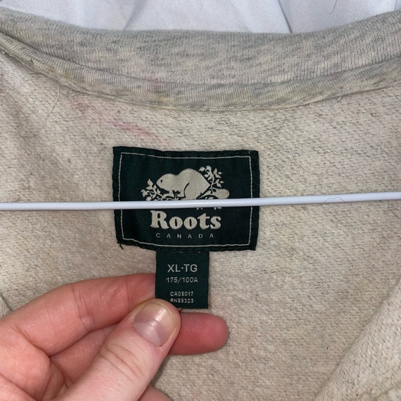 Roots Quarter Zip Collared Sweater, Size Large - Picture 3 of 4